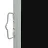 Patio Retractable Side Awning 23.6"x118.1" Black