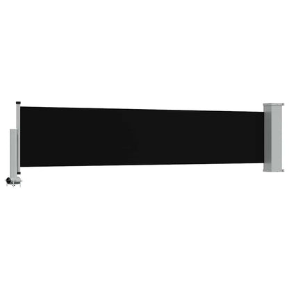 Patio Retractable Side Awning 60x300 cm Black