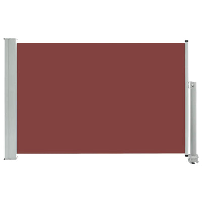 Patio Retractable Side Awning 23.6"x118.1" Brown