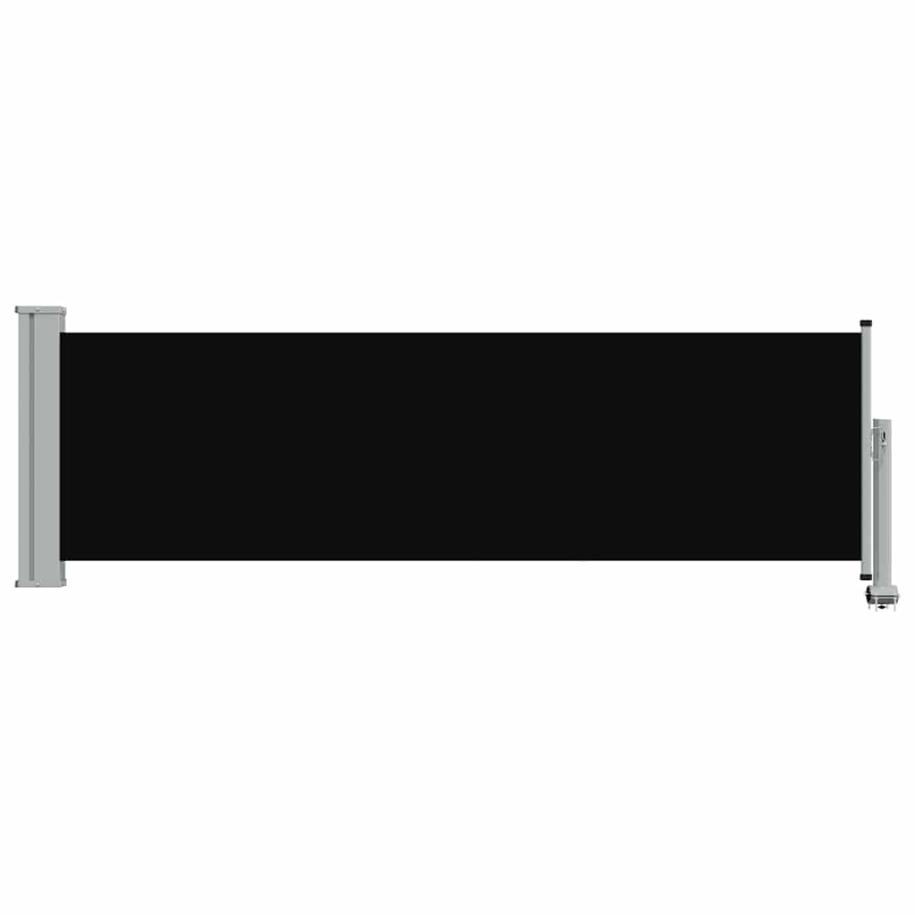 Patio Retractable Side Awning 80x300 cm Black