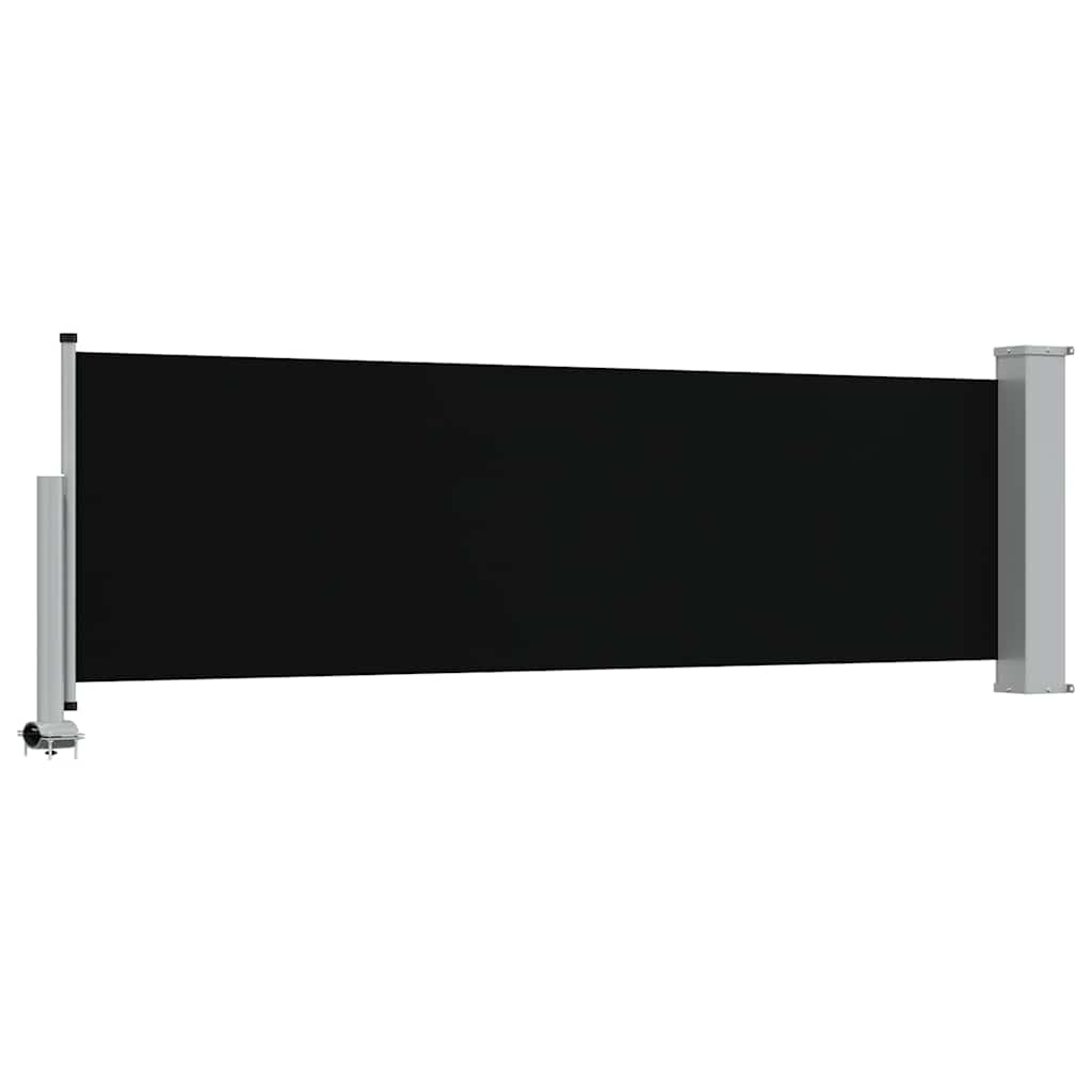Patio Retractable Side Awning 80x300 cm Black