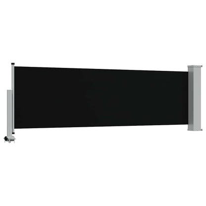 Patio Retractable Side Awning 80x300 cm Black