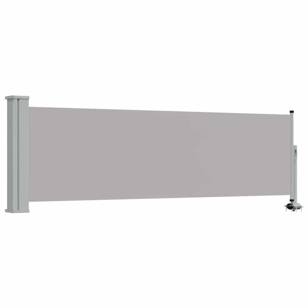 Patio Retractable Side Awning 31.5"x118.1" Gray
