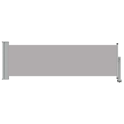 Patio Retractable Side Awning 31.5"x118.1" Gray