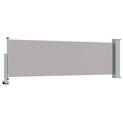 Patio Retractable Side Awning 31.5"x118.1" Gray