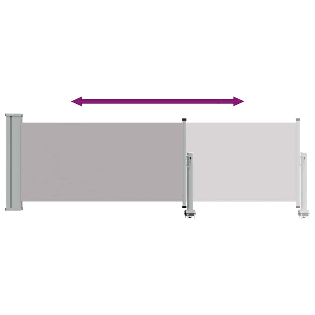 Patio Retractable Side Awning 31.5"x118.1" Gray
