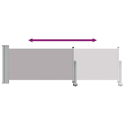Patio Retractable Side Awning 31.5"x118.1" Gray