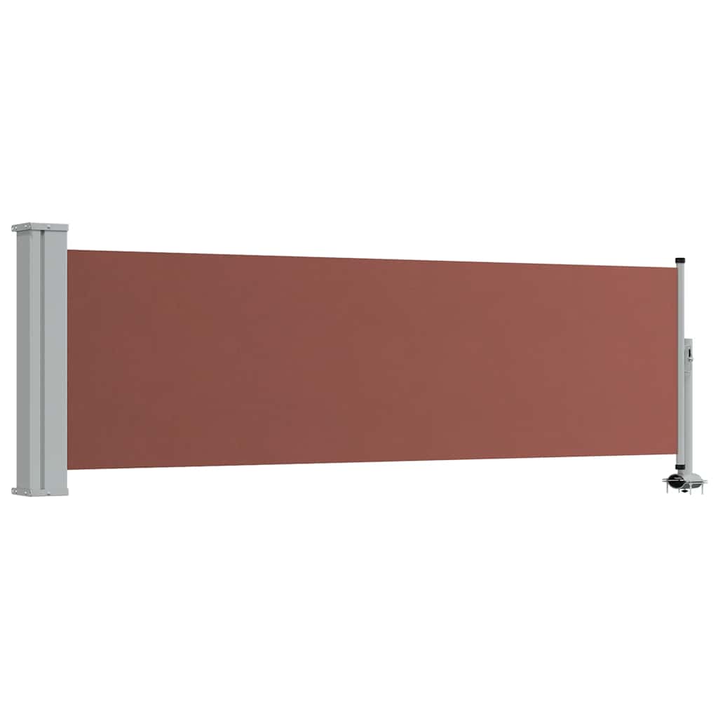 Patio Retractable Side Awning 80x300 cm Brown