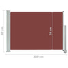 Patio Retractable Side Awning 31.5"x118.1" Brown