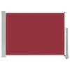 Patio Retractable Side Awning 31.5"x118.1" Red
