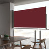 Patio Retractable Side Awning 31.5"x118.1" Red