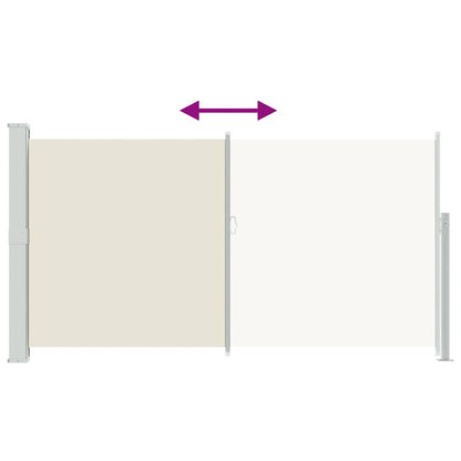 Side Awning | Cream fabric with grey steel cover