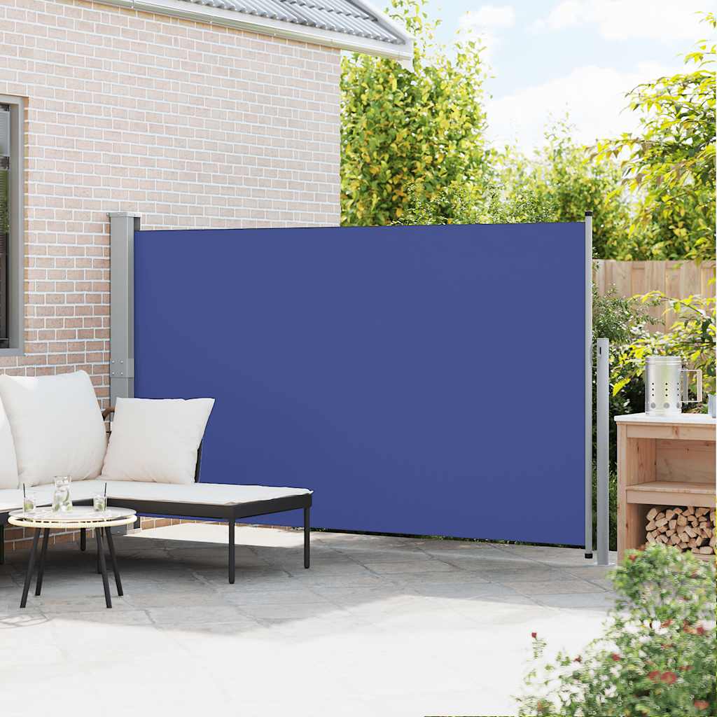 Side Awning | Blue, Grey | Polyester, Powder-Coated Steel | 170x300 cm