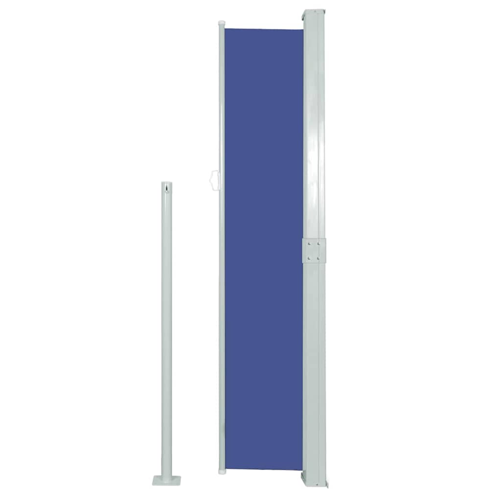 Side Awning | Blue, Grey | Polyester, Powder-Coated Steel | 170x300 cm