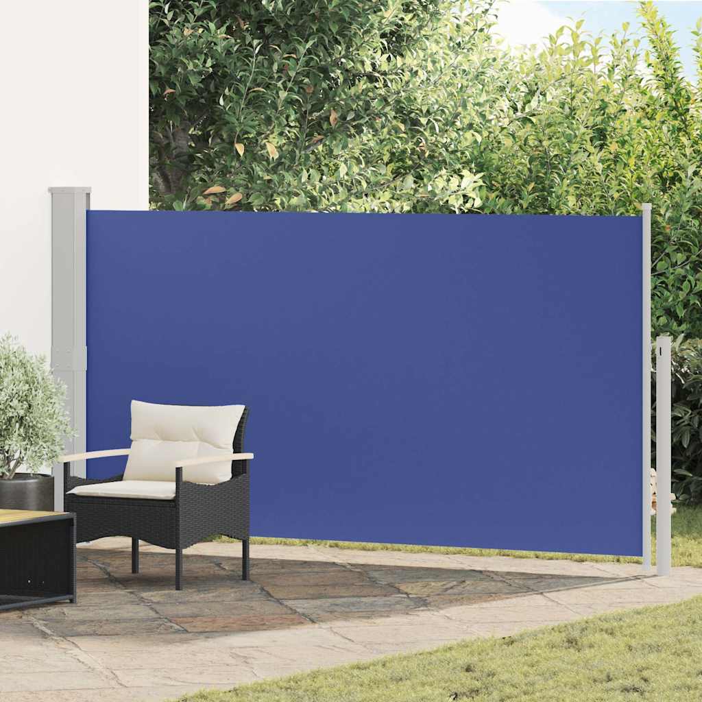 Side Awning | Blue, Grey | Polyester, Powder-Coated Steel | 170x300 cm
