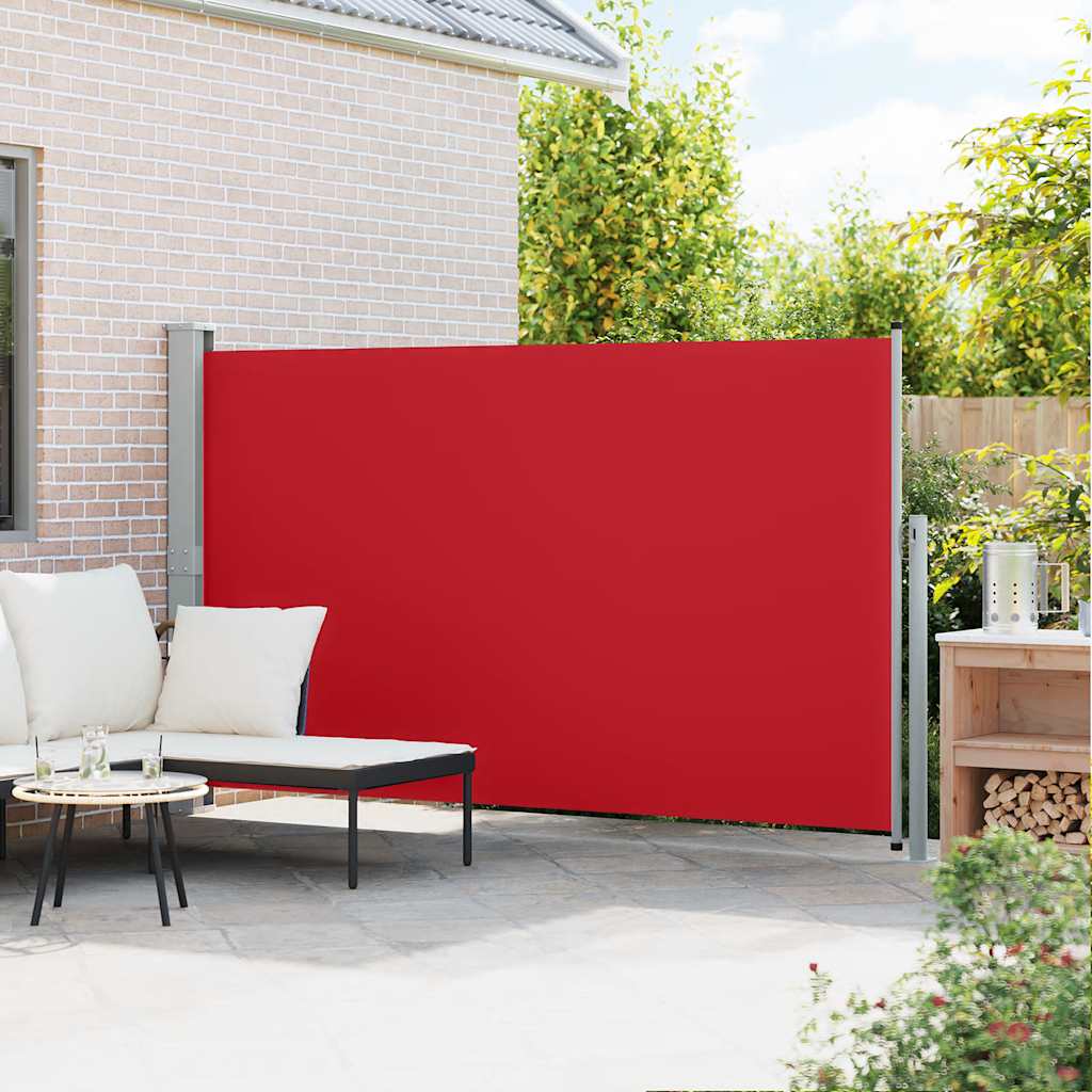 Side Awning | Red and Grey | Polyester, Powder-coated steel | 170x300 cm