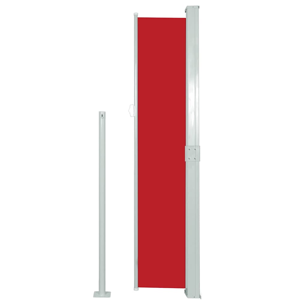 Side Awning | Red and Grey | Polyester, Powder-coated steel | 170x300 cm