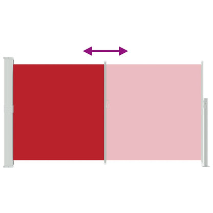 Side Awning | Red and Grey | Polyester, Powder-coated steel | 170x300 cm