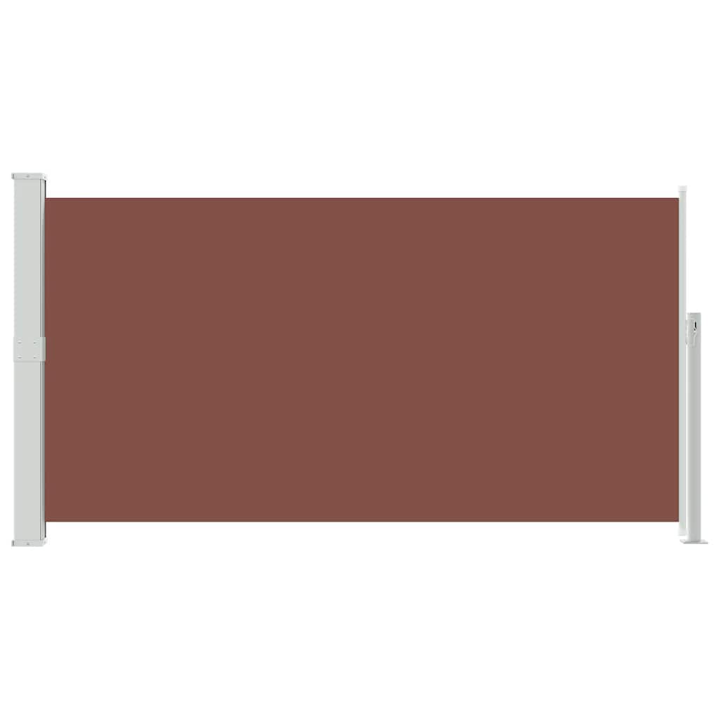 Side Awning | Brown fabric with grey steel cover