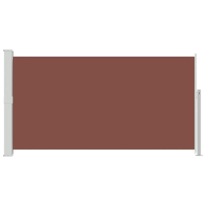 Side Awning | Brown fabric with grey steel cover