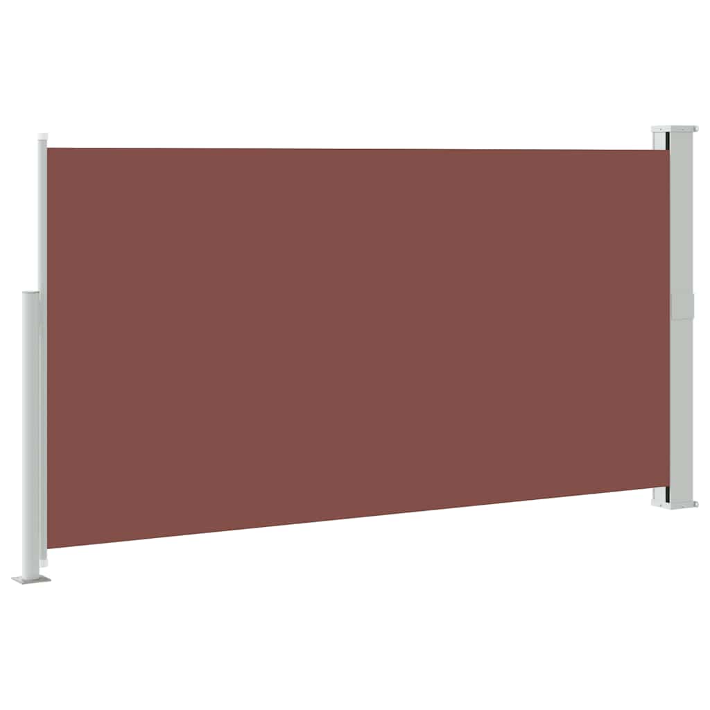 Side Awning | Brown fabric with grey steel cover