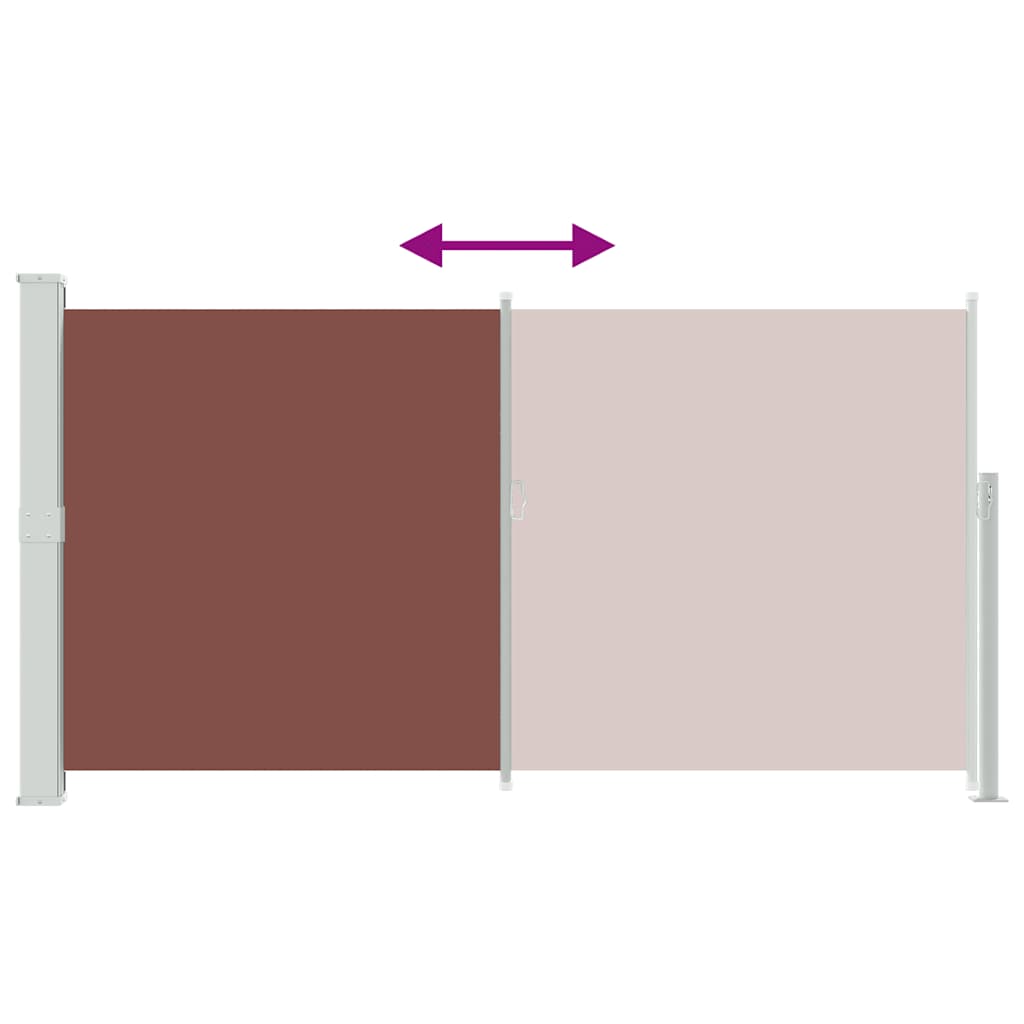 Side Awning | Brown fabric with grey steel cover
