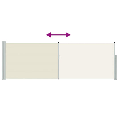 Patio Retractable Side Awning 100x300 cm Cream