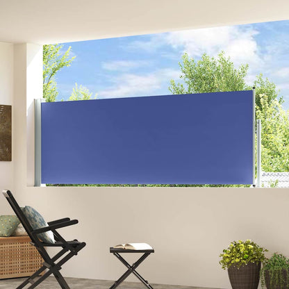 Patio Retractable Side Awning 100x300 cm Blue