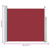 Patio Retractable Side Awning 100x300 cm Red