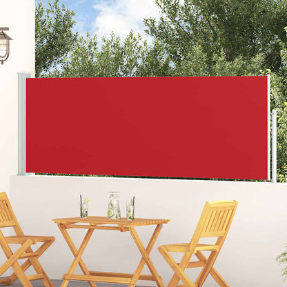 Patio Retractable Side Awning 100x300 cm Red