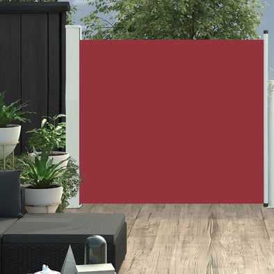 Patio Retractable Side Awning 100x300 cm Red