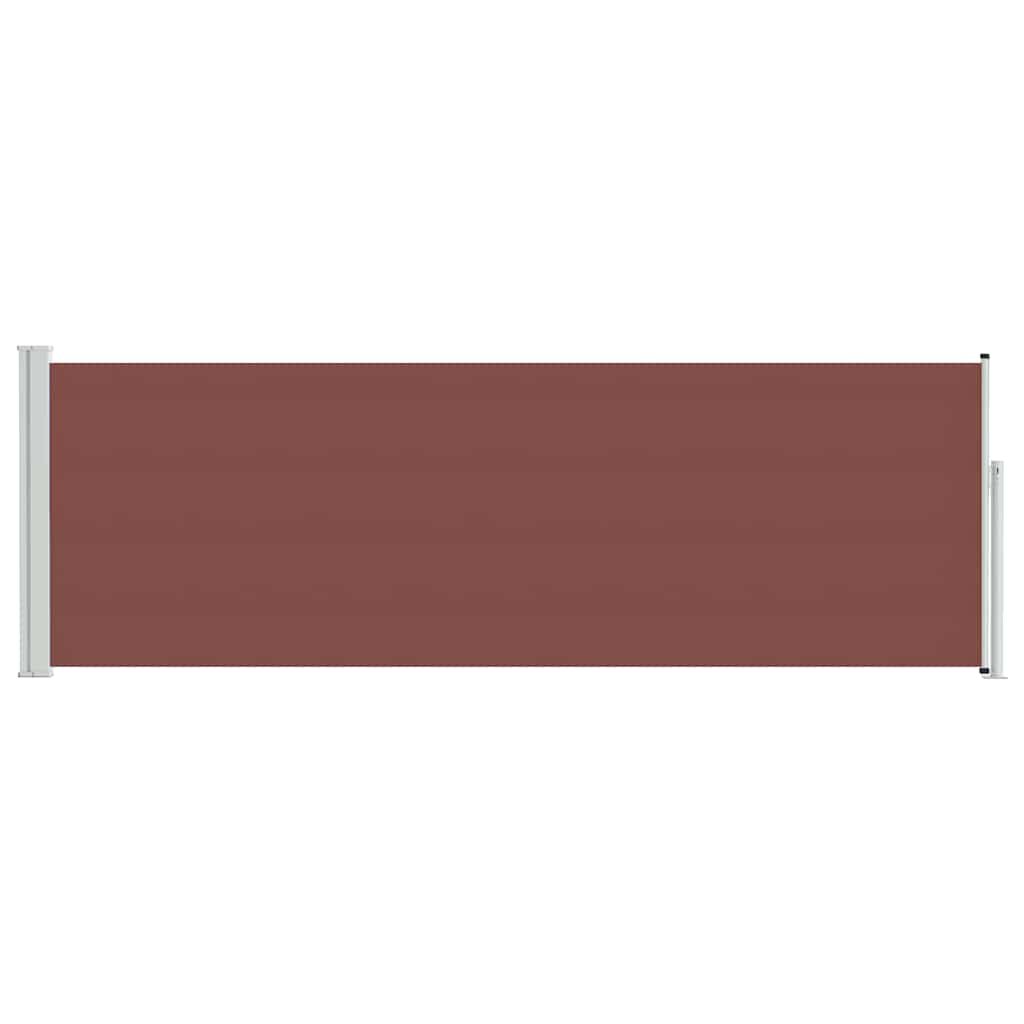 Patio Retractable Side Awning 100x300 cm Brown