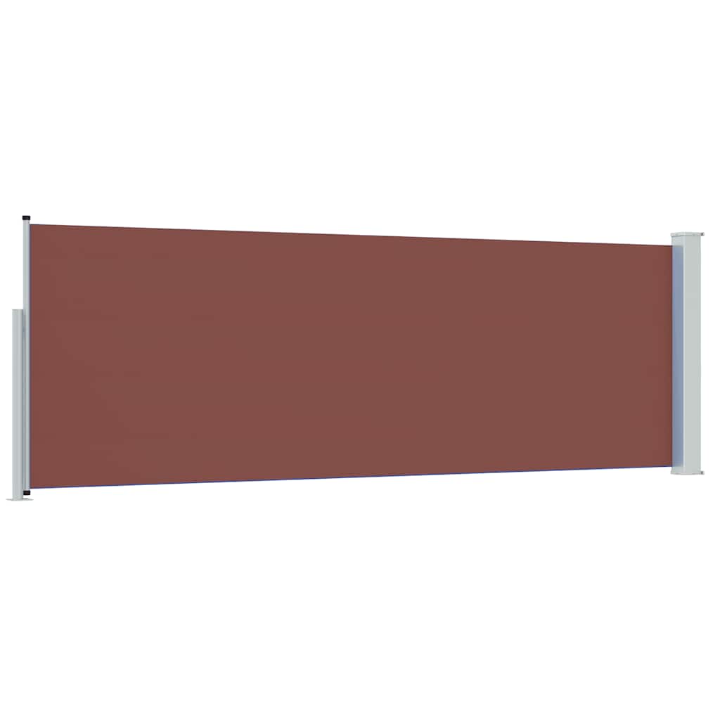Patio Retractable Side Awning 100x300 cm Brown