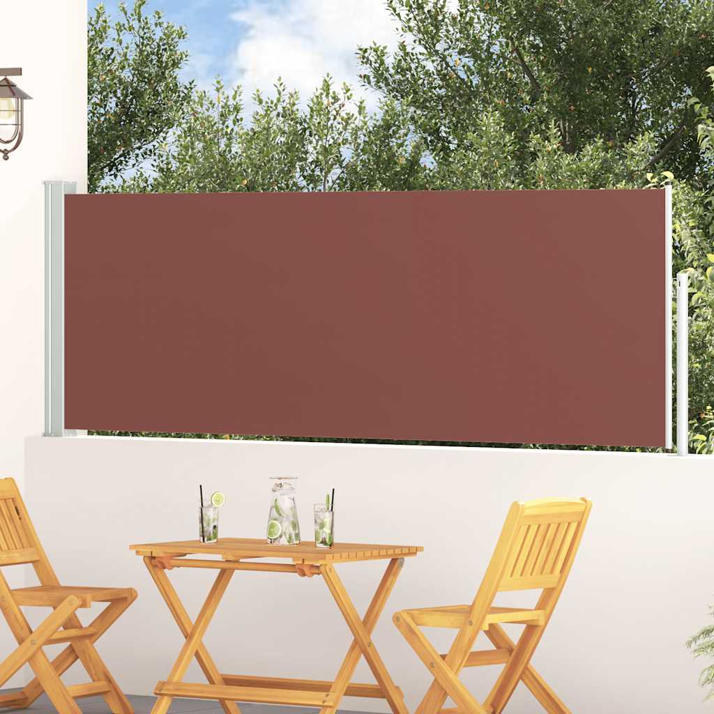 Patio Retractable Side Awning 100x300 cm Brown