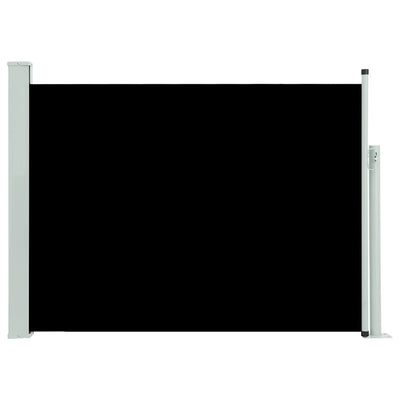 Patio Retractable Side Awning 39.4"x196.9" Black