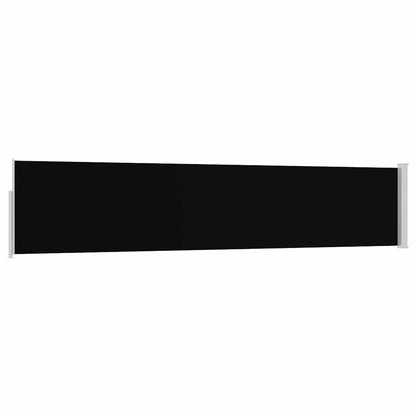 Patio Retractable Side Awning 100x500 cm Black