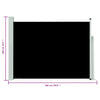 Patio Retractable Side Awning 39.4"x196.9" Black
