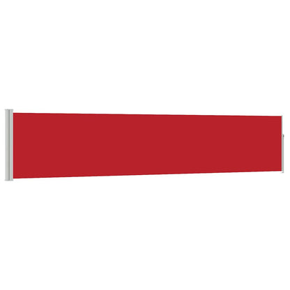Patio Retractable Side Awning 100x500 cm Red
