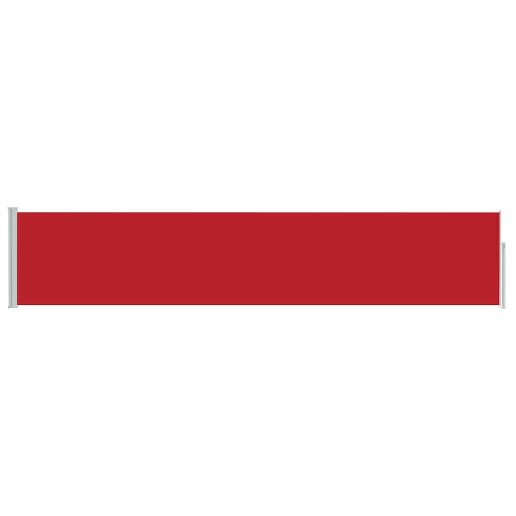 Patio Retractable Side Awning 100x500 cm Red