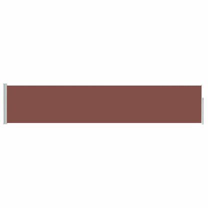 Patio Retractable Side Awning 100x500 cm Brown