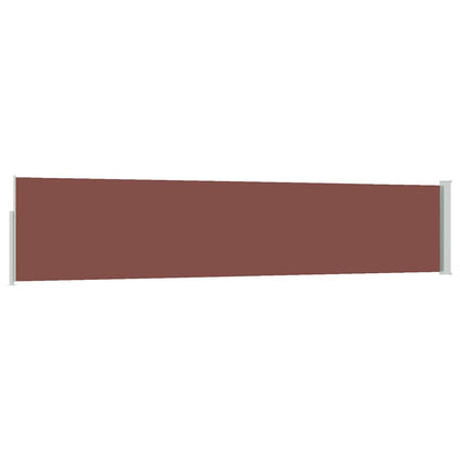 Patio Retractable Side Awning 100x500 cm Brown