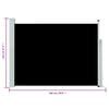 Patio Retractable Side Awning 120x500 cm Black