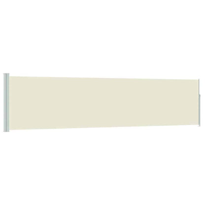 Patio Retractable Side Awning 120x500 cm Cream