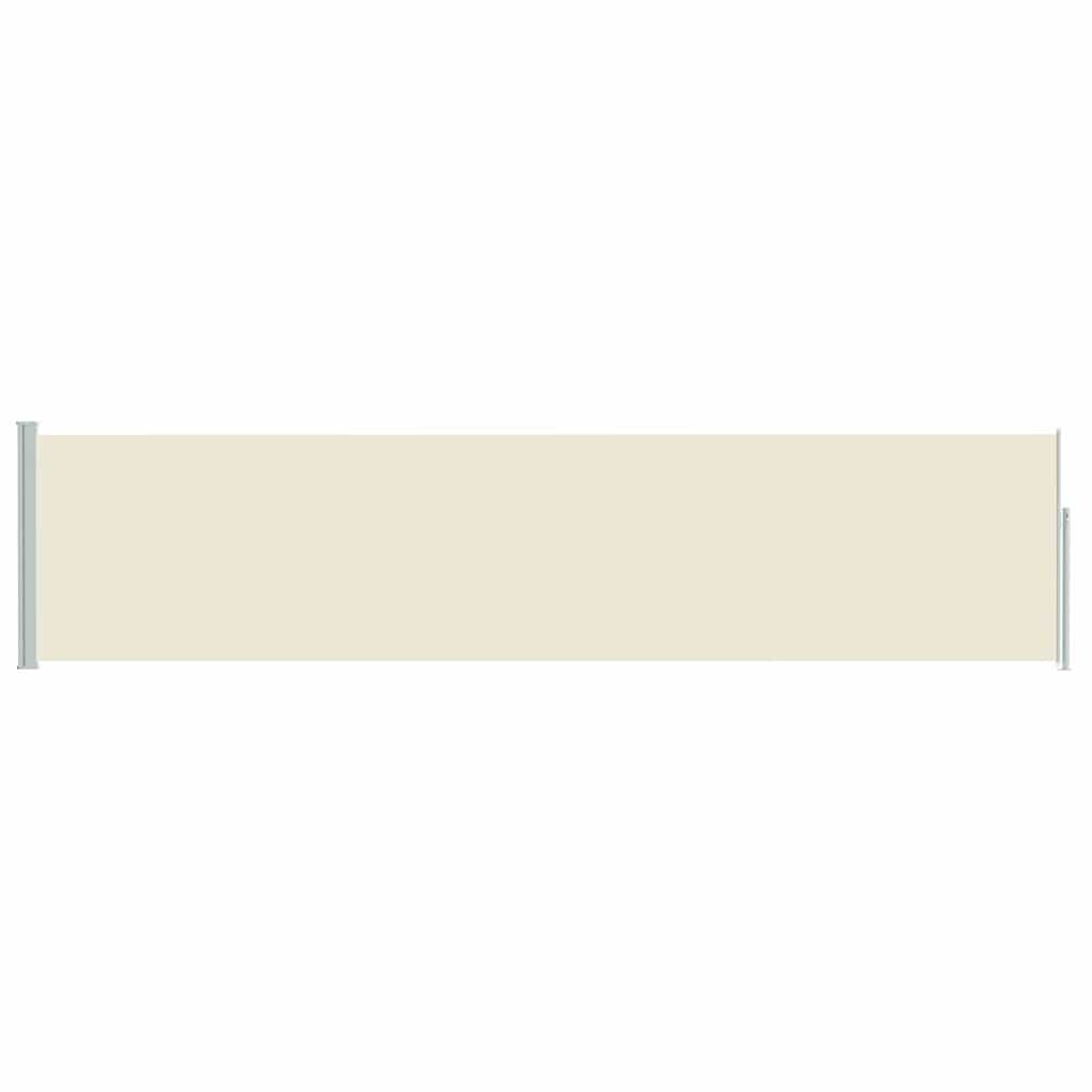 Patio Retractable Side Awning 120x500 cm Cream