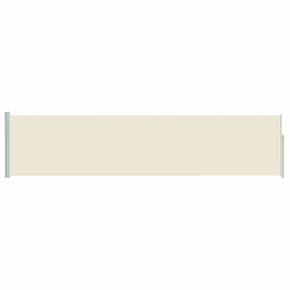 Patio Retractable Side Awning 120x500 cm Cream