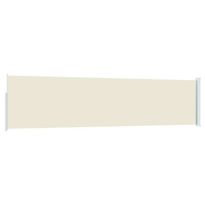 Patio Retractable Side Awning 120x500 cm Cream