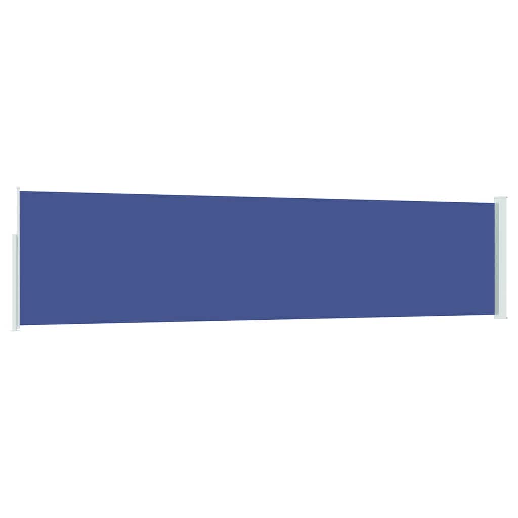 Side Awning | Blue fabric + grey steel cover