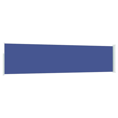 Side Awning | Blue fabric + grey steel cover