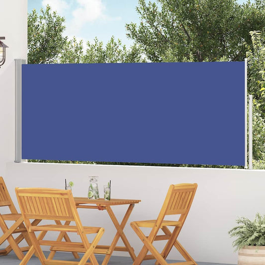 Patio Retractable Side Awning 117x514 cm Blue