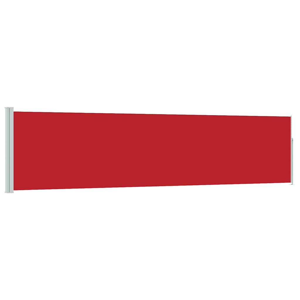 Patio Retractable Side Awning 120x500 cm Red